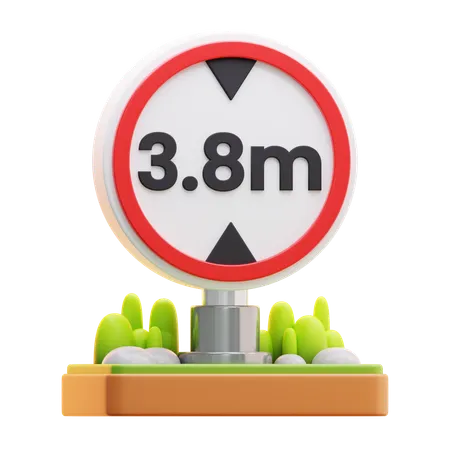 Vehicle height limit sign  3D Icon