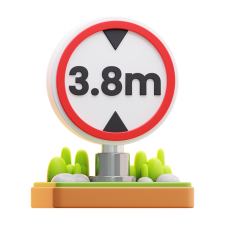 Vehicle height limit sign  3D Icon
