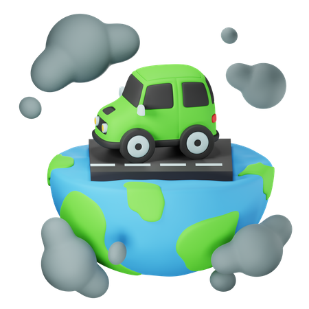 Vehicle Pollution 3D Icon