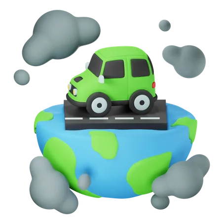 Vehicle Pollution 3D Icon
