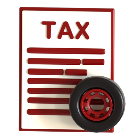 Vehicle Tax  3D Icon