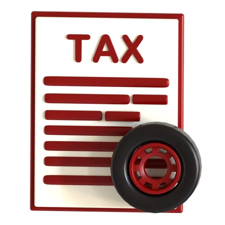 Vehicle Tax  3D Icon