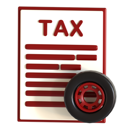 Vehicle Tax  3D Icon