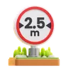 Vehicle width limit sign