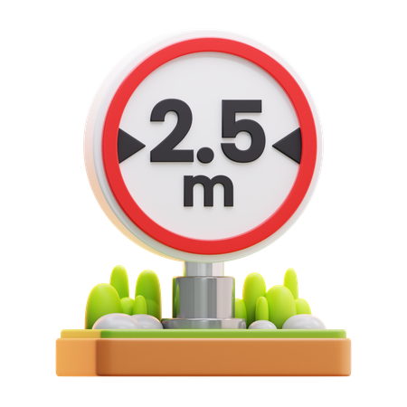 Vehicle width limit sign  3D Icon
