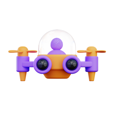 Vehículo drone  3D Icon