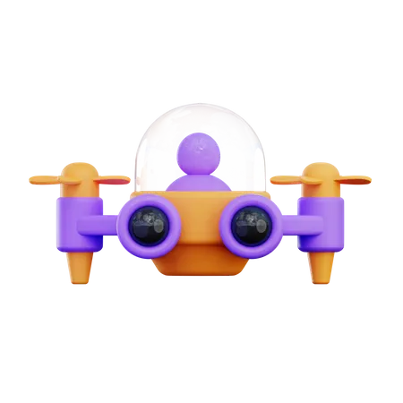 Vehículo drone  3D Icon