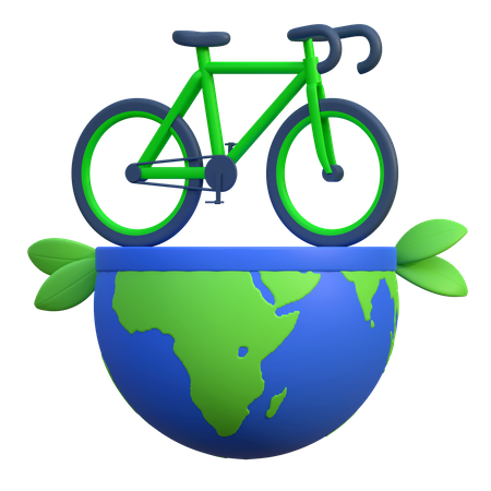 Vehículo ecológico  3D Icon
