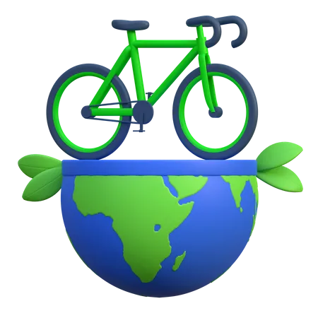 Vehículo ecológico  3D Icon