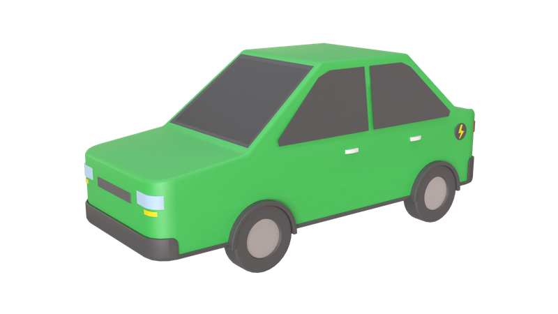 Coche eléctrico  3D Icon