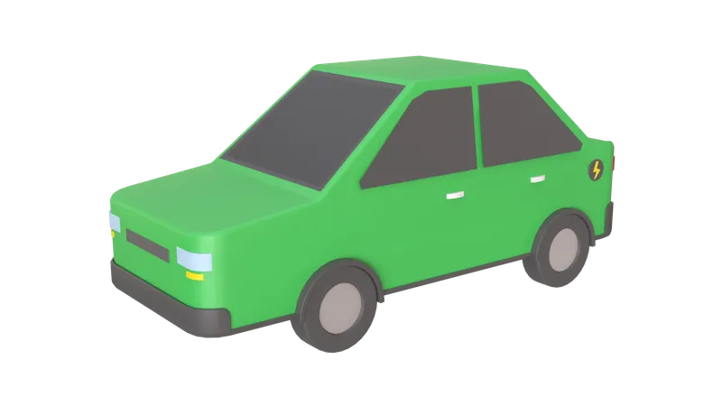 Coche eléctrico  3D Icon