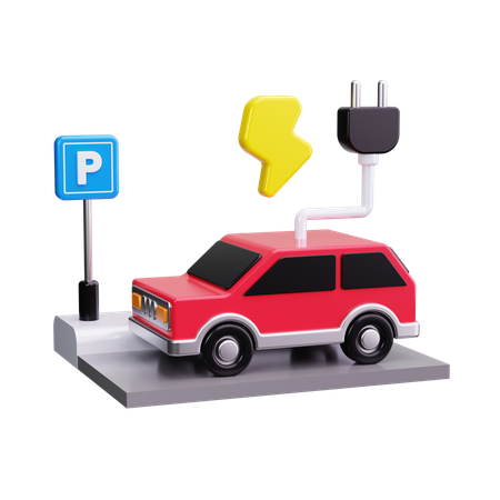 Vehículo eléctrico  3D Icon