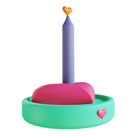 Vela de amor  3D Icon