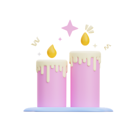 Vela de aniversário  3D Icon