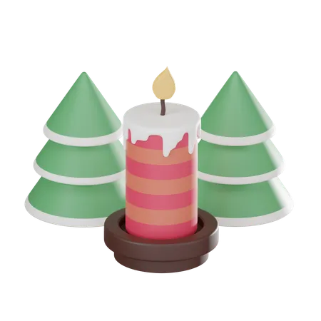 Vela de natal  3D Icon