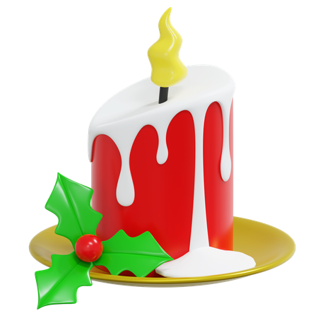 Vela de natal  3D Icon