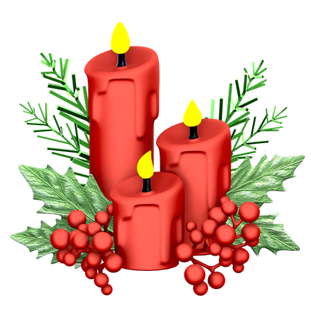 Vela de natal  3D Icon