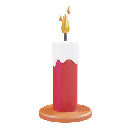 Vela de natal  3D Illustration