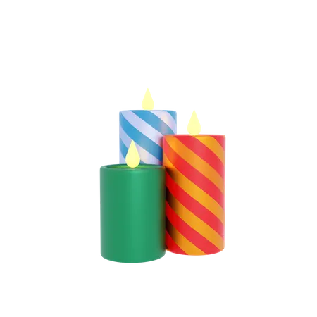 Vela de natal  3D Illustration