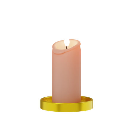 Vela de navidad  3D Icon