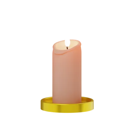 Vela de navidad  3D Icon