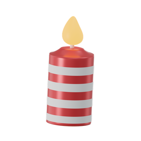 Vela de navidad  3D Icon