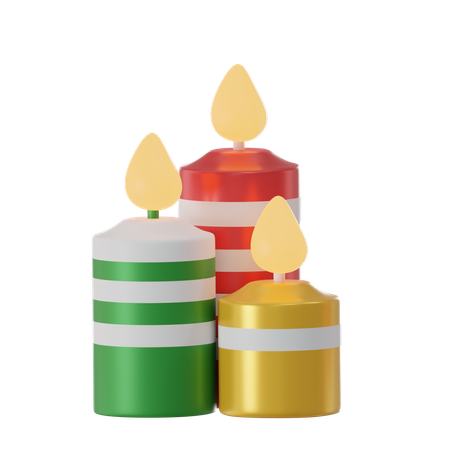 Vela de navidad  3D Icon