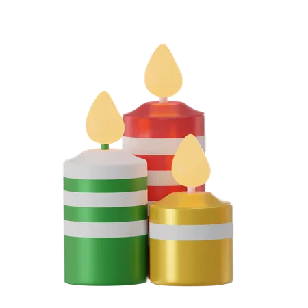 Vela de navidad  3D Icon