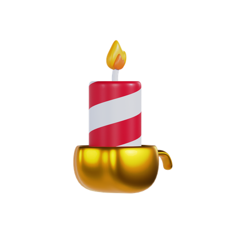 Vela de navidad  3D Icon