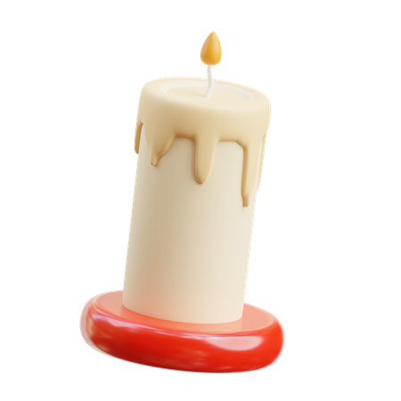 Vela de navidad  3D Icon