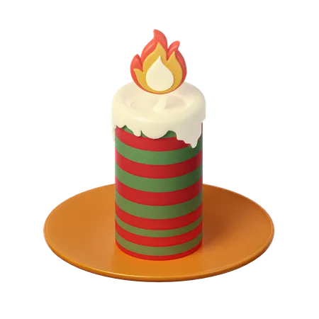 Vela de navidad  3D Icon