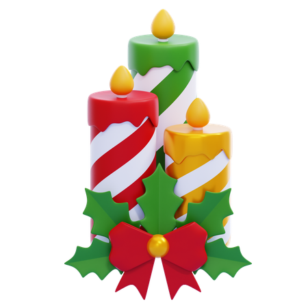 Vela de navidad  3D Icon