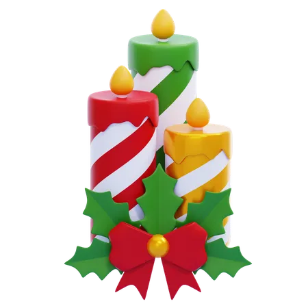 Vela de navidad  3D Icon