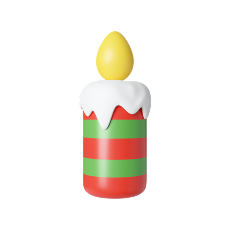 Vela de navidad  3D Icon