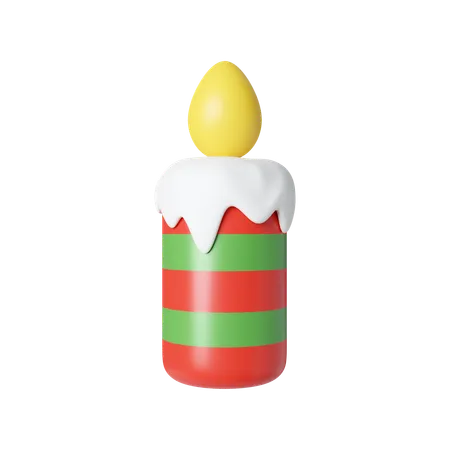 Vela de navidad  3D Icon