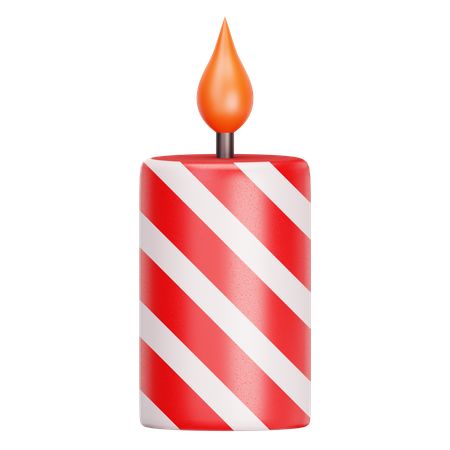 Vela de navidad  3D Icon