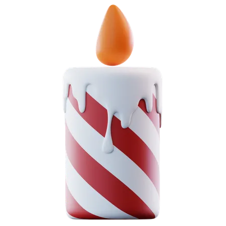 Vela de navidad  3D Icon