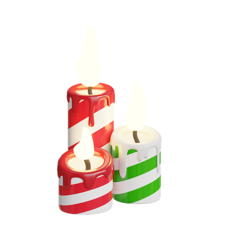 Vela de navidad  3D Icon