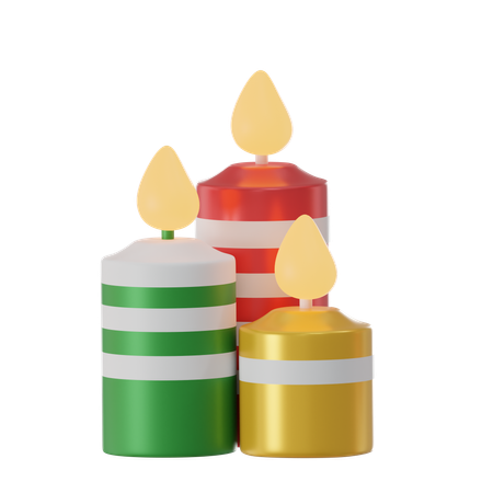 Vela de navidad  3D Icon