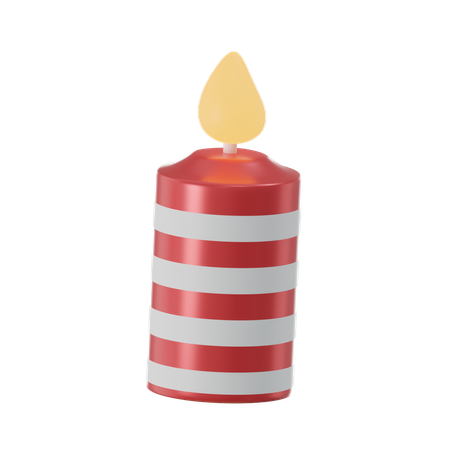 Vela de navidad  3D Icon
