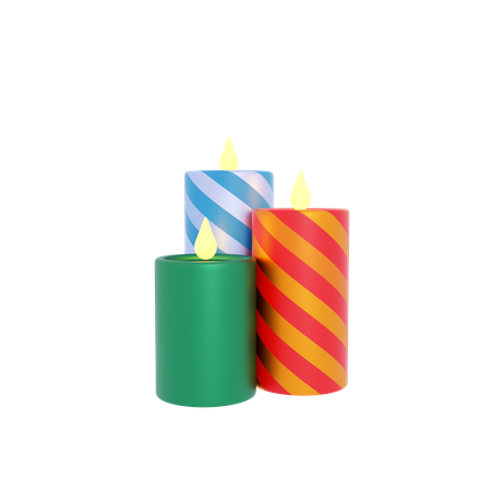 Vela de navidad  3D Illustration