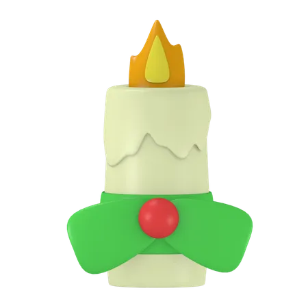 Vela de navidad  3D Icon