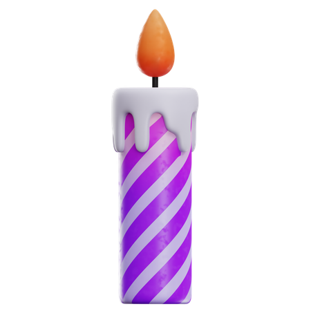 Vela de navidad  3D Icon