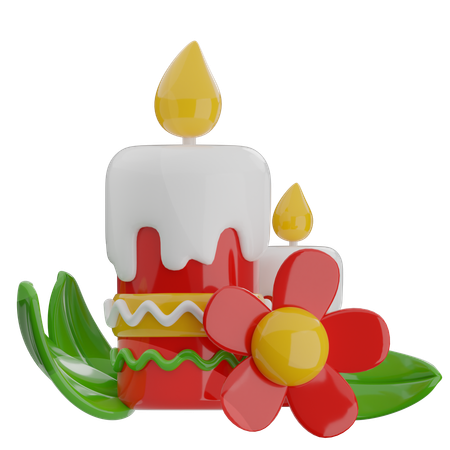 Vela decorativa  3D Icon