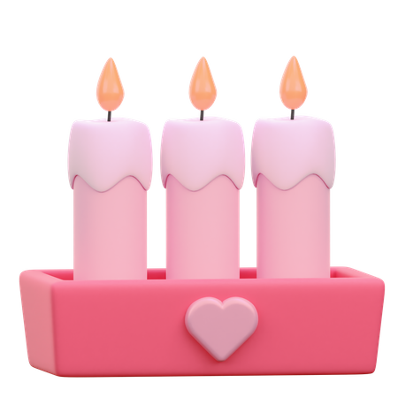 Vela de amor  3D Icon