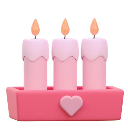 Vela de amor  3D Icon