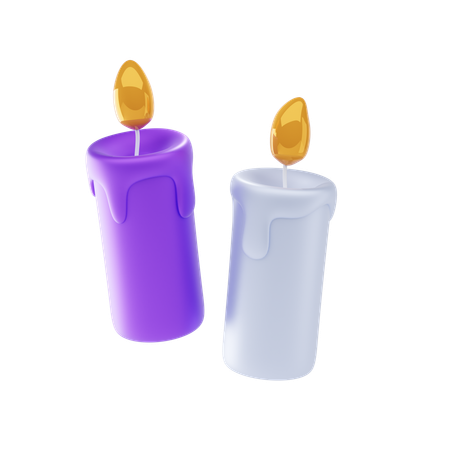 Vela encendida  3D Icon