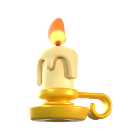 Vela encendida  3D Icon