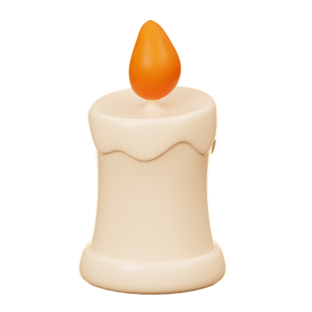 Vela encendida  3D Icon