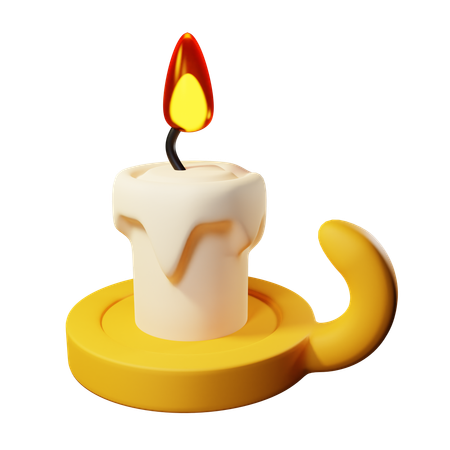 Vela encendida  3D Icon